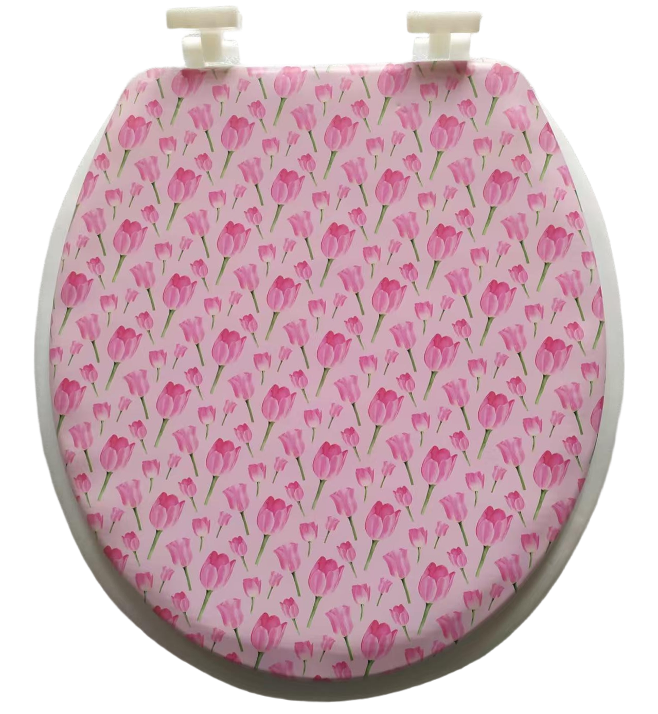 Tulipa Modern Design Floral Series Lightweight PVC Material Soft Padded Universal Bathroom Seat Cover,YIJIA NEW MATERIAL CO., LTD.,Tulipa Modern Design Floral Series Lightweight PVC Material Soft Padded Universal Bathroom Seat Cover