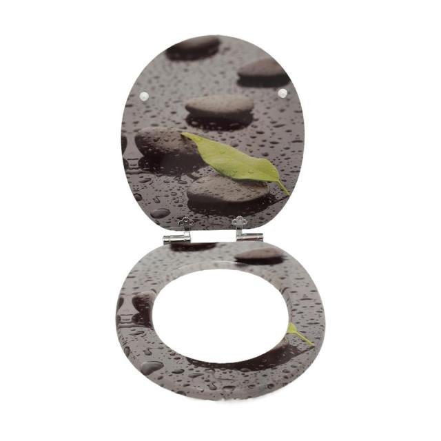 Toilet Seat Double Soft Close Round MDF Toilet Lid with Slow-Closure Toilet Seats,YIJIA NEW MATERIAL CO., LTD.,Durable Soft Close Bathroom Decor Toilet Lid and Seat Modern Style Hinges Seat Cover