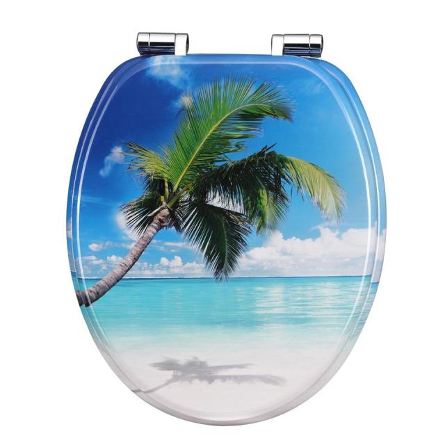 Bathroom Toilet Seat Double Soft Close Round MDF Toilet Lid with Slow-Closure Toilet Seats,YIJIA NEW MATERIAL CO., LTD.,Durable Soft Close Bathroom Decor Toilet Lid and Seat Modern Style Hinges Seat Cover