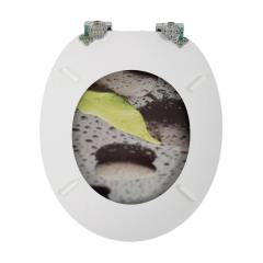 Toilet Seat Double Soft Close Round MDF Toilet Lid with Slow-Closure Toilet Seats,YIJIA NEW MATERIAL CO., LTD.,Durable Soft Close Bathroom Decor Toilet Lid and Seat Modern Style Hinges Seat Cover
