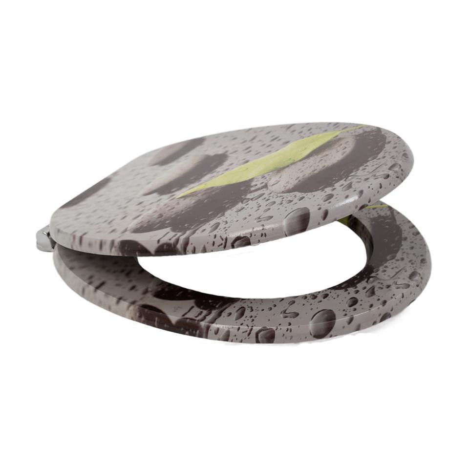 Toilet Seat Double Soft Close Round MDF Toilet Lid with Slow-Closure Toilet Seats,YIJIA NEW MATERIAL CO., LTD.,Durable Soft Close Bathroom Decor Toilet Lid and Seat Modern Style Hinges Seat Cover