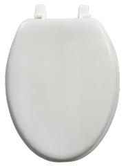 White Elongated Soft Toilet Seat
