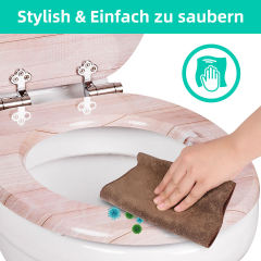 Soft Close MDF Closed Front Toilet Seat EU 18-Inch 19-inch Contemporary Bidet Cover Wooden Pattern Buffer Bathroom,YIJIA NEW MATERIAL CO., LTD.,Soft Close MDF Closed Front Toilet Seat EU 18-Inch 19-inch Contemporary Bidet Cover Wooden Pattern Buffer Bathroom