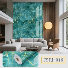 PVC Marble Wall Stickers Modern Waterproof Fireproof Soundproof 3D Panel Oil Pollution Prevention Environmentally Kitchen Hotel,YIJIA NEW MATERIAL CO., LTD.,PVC Marble Wall Stickers Modern Waterproof Fireproof Soundproof 3D Panel Oil Pollution Prevention Environmentally Kitchen Hotel