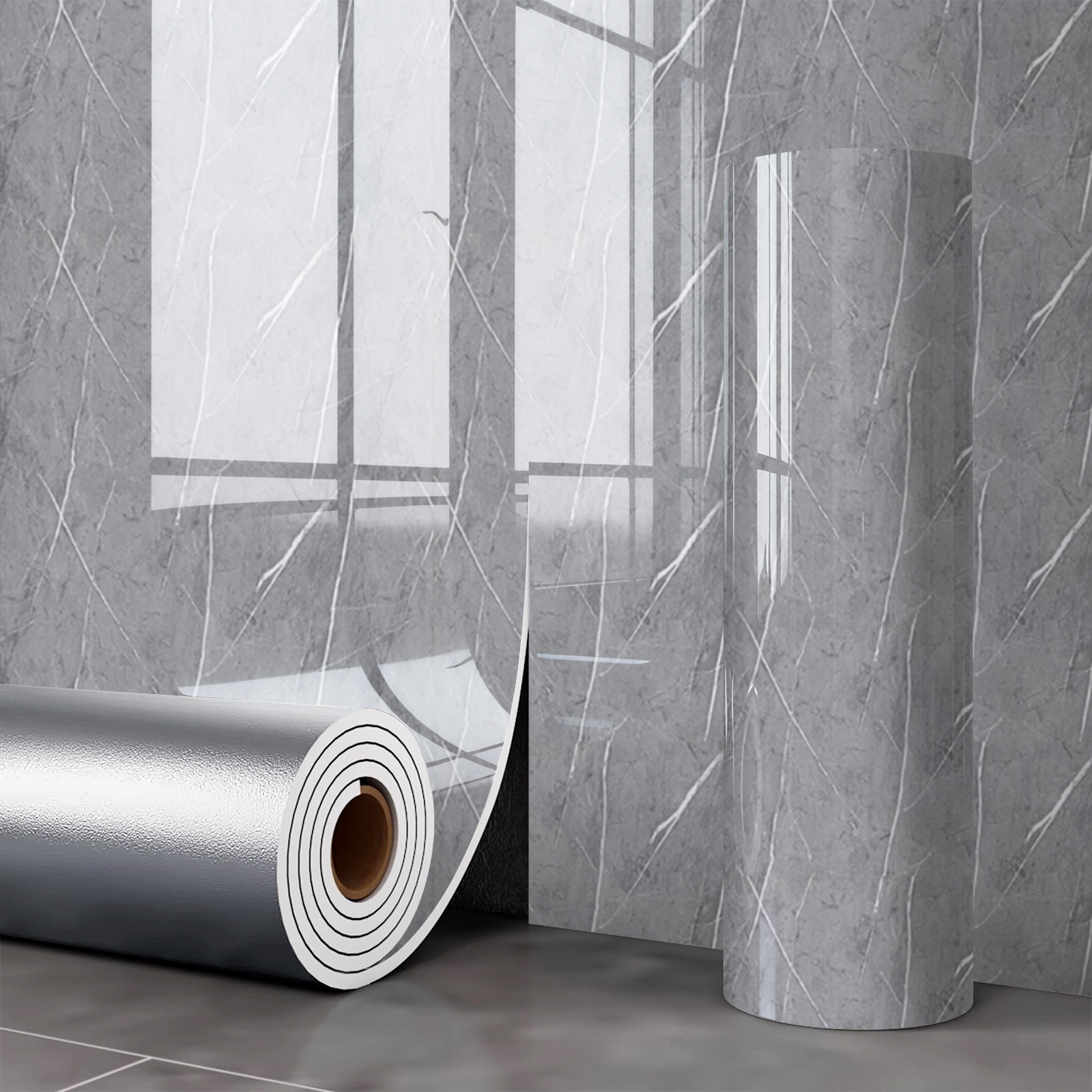 PVC Marble Wall Stickers Modern Waterproof Fireproof Soundproof 3D Panel Oil Pollution Prevention Environmentally Kitchen Hotel,YIJIA NEW MATERIAL CO., LTD.,PVC Marble Wall Stickers Modern Waterproof Fireproof Soundproof 3D Panel Oil Pollution Prevention Environmentally Kitchen Hotel