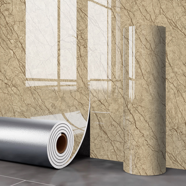 PVC Marble Wall Stickers Modern Waterproof Fireproof Soundproof 3D Panel Oil Pollution Prevention Environmentally Kitchen Hotel,YIJIA NEW MATERIAL CO., LTD.,PVC Marble Wall Stickers Modern Waterproof Fireproof Soundproof 3D Panel Oil Pollution Prevention Environmentally Kitchen Hotel