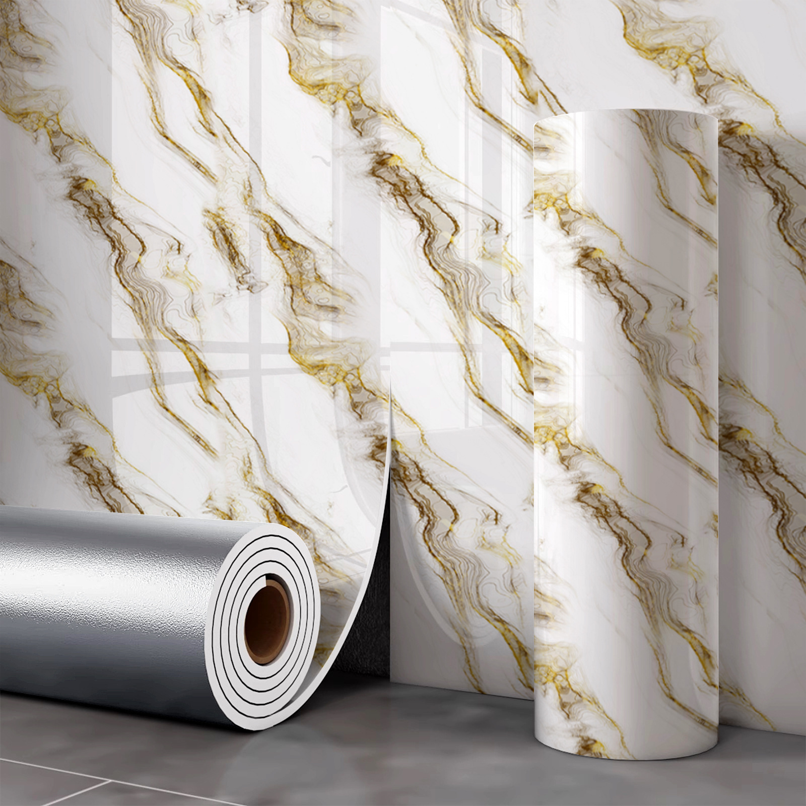PVC Marble Wall Stickers Modern Waterproof Fireproof Soundproof 3D Panel Oil Pollution Prevention Environmentally Kitchen Hotel,YIJIA NEW MATERIAL CO., LTD.,PVC Marble Wall Stickers Modern Waterproof Fireproof Soundproof 3D Panel Oil Pollution Prevention Environmentally Kitchen Hotel