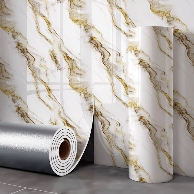 PVC Marble Wall Stickers Modern Waterproof Fireproof Soundproof 3D Panel Oil Pollution Prevention Environmentally Kitchen Hotel,YIJIA NEW MATERIAL CO., LTD.,PVC Marble Wall Stickers Modern Waterproof Fireproof Soundproof 3D Panel Oil Pollution Prevention Environmentally Kitchen Hotel