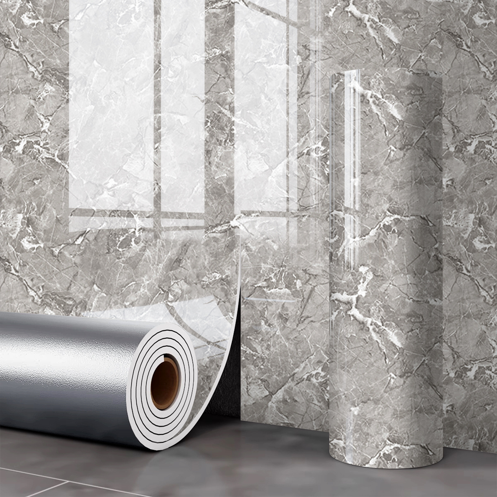 PVC Marble Wall Stickers Modern Waterproof Fireproof Soundproof 3D Panel Oil Pollution Prevention Environmentally Kitchen Hotel,YIJIA NEW MATERIAL CO., LTD.,PVC Marble Wall Stickers Modern Waterproof Fireproof Soundproof 3D Panel Oil Pollution Prevention Environmentally Kitchen Hotel