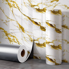 PVC Marble Wall Stickers Modern Waterproof Fireproof Soundproof 3D Panel Oil Pollution Prevention Environmentally Kitchen Hotel,YIJIA NEW MATERIAL CO., LTD.,PVC Marble Wall Stickers Modern Waterproof Fireproof Soundproof 3D Panel Oil Pollution Prevention Environmentally Kitchen Hotel