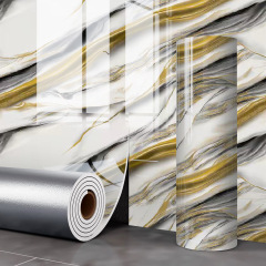 PVC Marble Wall Stickers Modern Waterproof Fireproof Soundproof 3D Panel Oil Pollution Prevention Environmentally Kitchen Hotel,YIJIA NEW MATERIAL CO., LTD.,PVC Marble Wall Stickers Modern Waterproof Fireproof Soundproof 3D Panel Oil Pollution Prevention Environmentally Kitchen Hotel