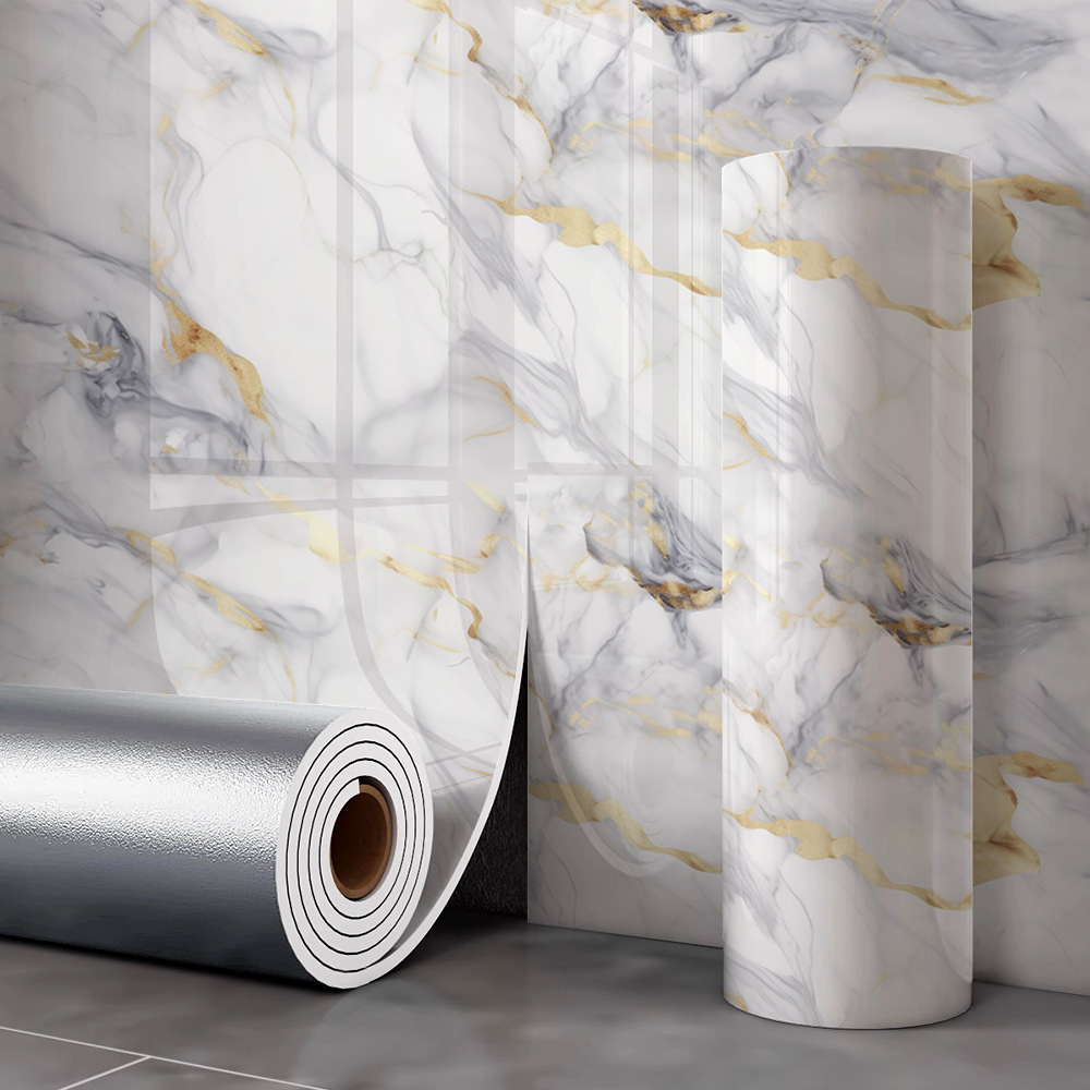PVC Marble Wall Stickers Modern Waterproof Fireproof Soundproof 3D Panel Oil Pollution Prevention Environmentally Kitchen Hotel,YIJIA NEW MATERIAL CO., LTD.,PVC Marble Wall Stickers Modern Waterproof Fireproof Soundproof 3D Panel Oil Pollution Prevention Environmentally Kitchen Hotel