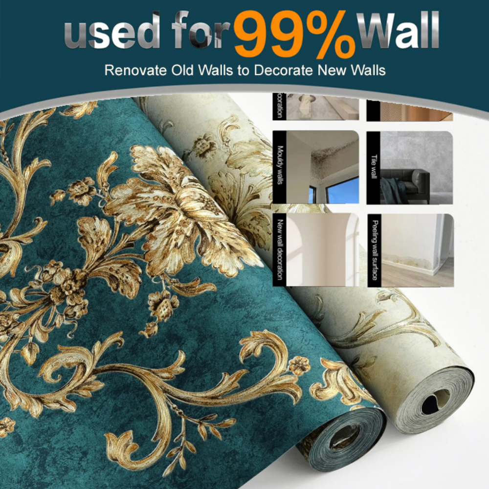 Retro American Style Fine Embossed Non Woven Wallpaper Retro American Country Style Bed Room Living Room Home Flower Wallpaper,YIJIA NEW MATERIAL CO., LTD.,Retro American Style Fine Embossed Non Woven Wallpaper Retro American Country Style Bed Room Living Room Home Flower Wallpaper