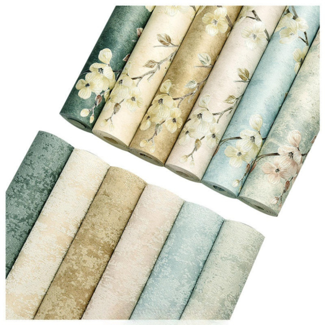 Eco-friendly Popular Embossed Garden Style Big Flower Bedroom Living Room Background Decoration Home Non Woven Wallpaper,YIJIA NEW MATERIAL CO., LTD.,Eco-friendly Popular Embossed Garden Style Big Flower Bedroom Living Room Background Decoration Home Non Woven Wallpaper