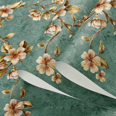 Eco-friendly Popular Embossed Garden Style Big Flower Bedroom Living Room Background Decoration Home Non Woven Wallpaper,YIJIA NEW MATERIAL CO., LTD.,Eco-friendly Popular Embossed Garden Style Big Flower Bedroom Living Room Background Decoration Home Non Woven Wallpaper