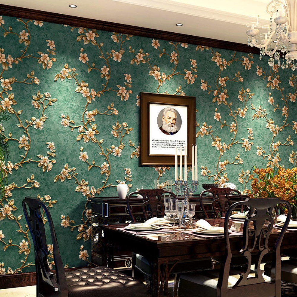 Eco-friendly Popular Embossed Garden Style Big Flower Bedroom Living Room Background Decoration Home Non Woven Wallpaper,YIJIA NEW MATERIAL CO., LTD.,Eco-friendly Popular Embossed Garden Style Big Flower Bedroom Living Room Background Decoration Home Non Woven Wallpaper