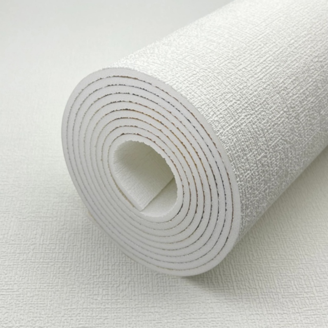 White with Linen Print