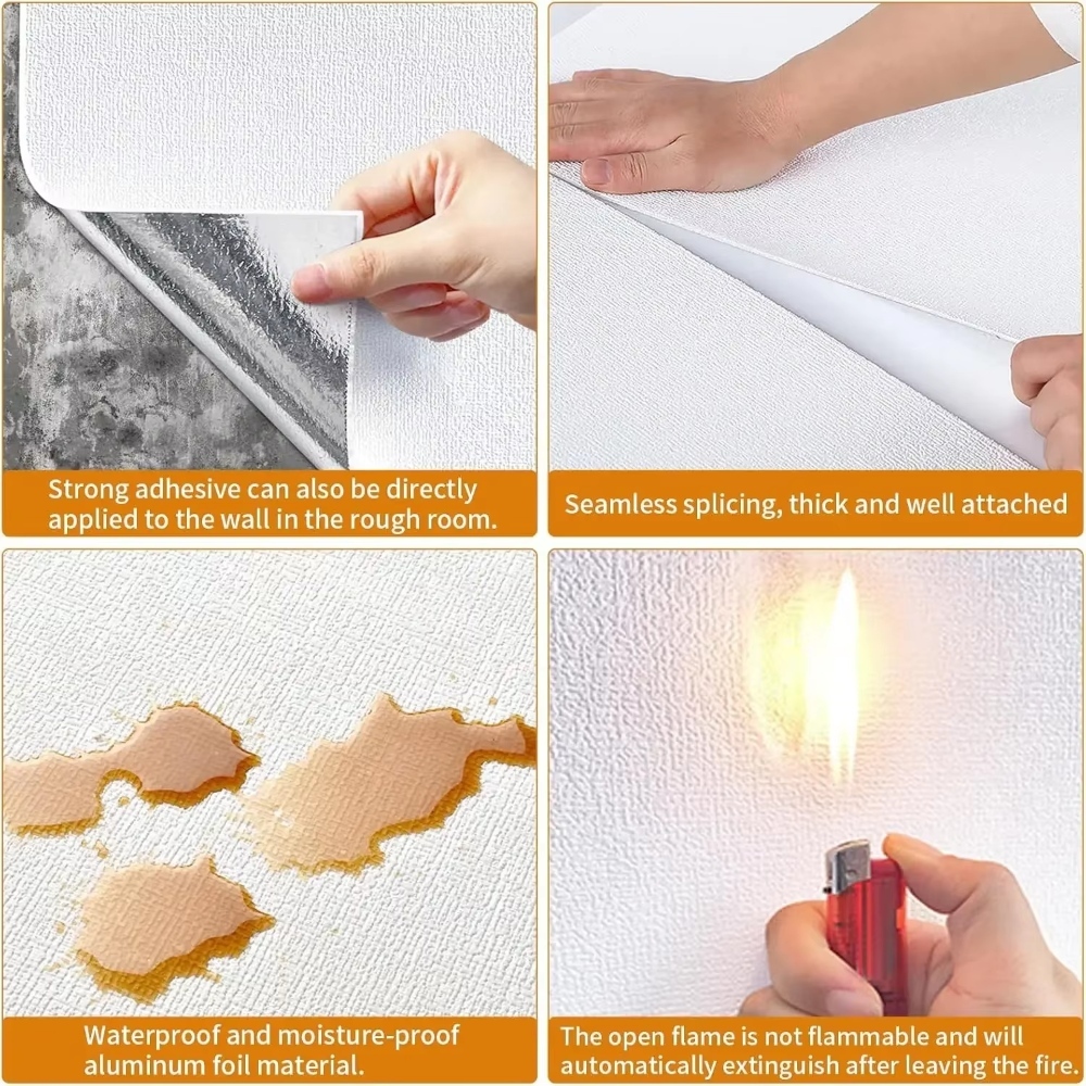 Linen Texture Peel and Stick Wallpaper – 3D Foam Panels for Apartment Living Room,YIJIA NEW MATERIAL CO., LTD.,Linen Texture Peel and Stick Wallpaper – 3D Foam Panels for Apartment Living Room