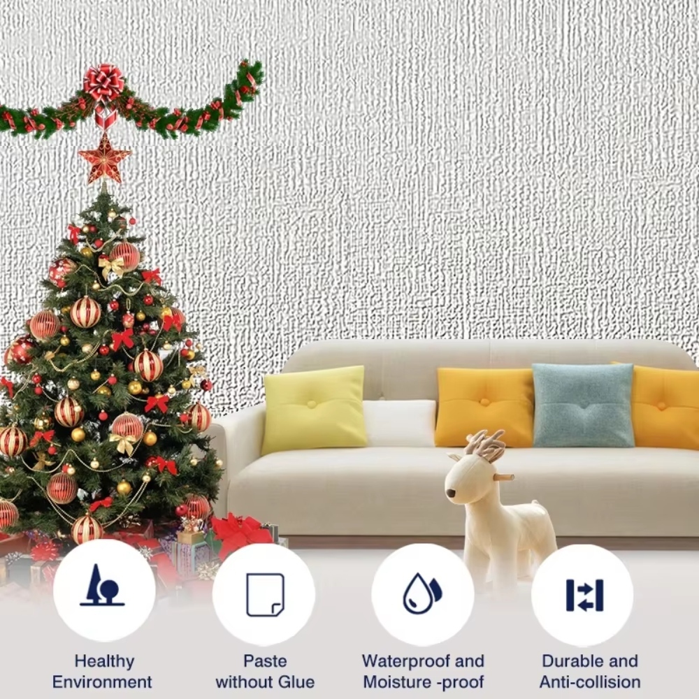 Linen Texture Peel and Stick Wallpaper – 3D Foam Panels for Apartment Living Room,YIJIA NEW MATERIAL CO., LTD.,Linen Texture Peel and Stick Wallpaper – 3D Foam Panels for Apartment Living Room