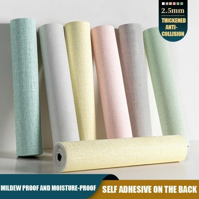 Linen Texture Peel and Stick Wallpaper – 3D Foam Panels for Apartment Living Room,YIJIA NEW MATERIAL CO., LTD.,Linen Texture Peel and Stick Wallpaper – 3D Foam Panels for Apartment Living Room