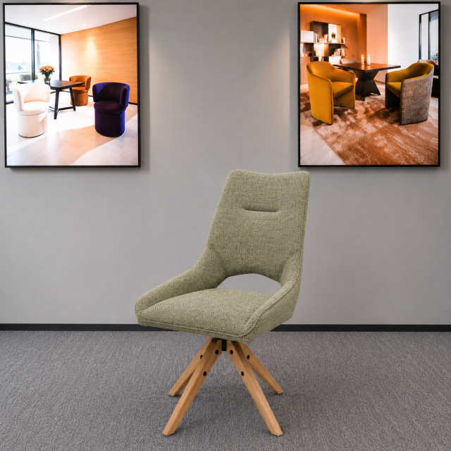 Fauteuil de salle à manger DC-3626 avec piètement en bois | ComfPlus Furnishing
