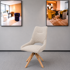 Fauteuil de salle à manger DC-3626 avec piètement en bois | ComfPlus Furnishing