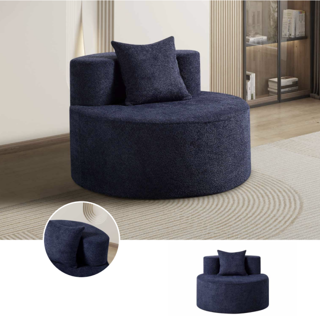 H-017 Round Compression Lounge Chair,{comfplusfurnishing},Modern Round Compression Lounge Chair | H-017
