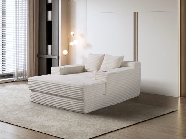 Schlafsofa im Cloud-Design mit Cordbezug H-025 für Möbelhandel und Objekteinrichtung | ComfPlus Furnishing
