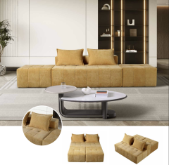 Bodennahes modulares Schlafsofa H-035 für Möbelhandel und Objekteinrichtung | ComfPlus Furnishing