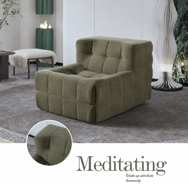 H-052 卸売・家具プロジェクト向けディープタフテッド圧縮梱包ラウンジチェア | ComfPlus Furnishing