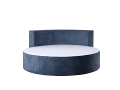 Rundes Polsterbett mit Matratze und Kissen | C-011