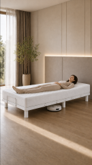Klappbares elektrisch verstellbares Bett mit vakuumkomprimierter Matratze | A-001