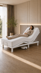 Klappbares elektrisch verstellbares Bett mit vakuumkomprimierter Matratze | A-001