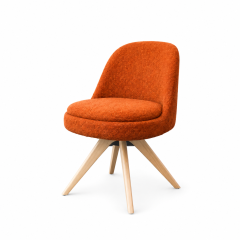 DC-4155 silla de comedor tapizada con patas de madera de fresno para proyectos de hostelería y restauración