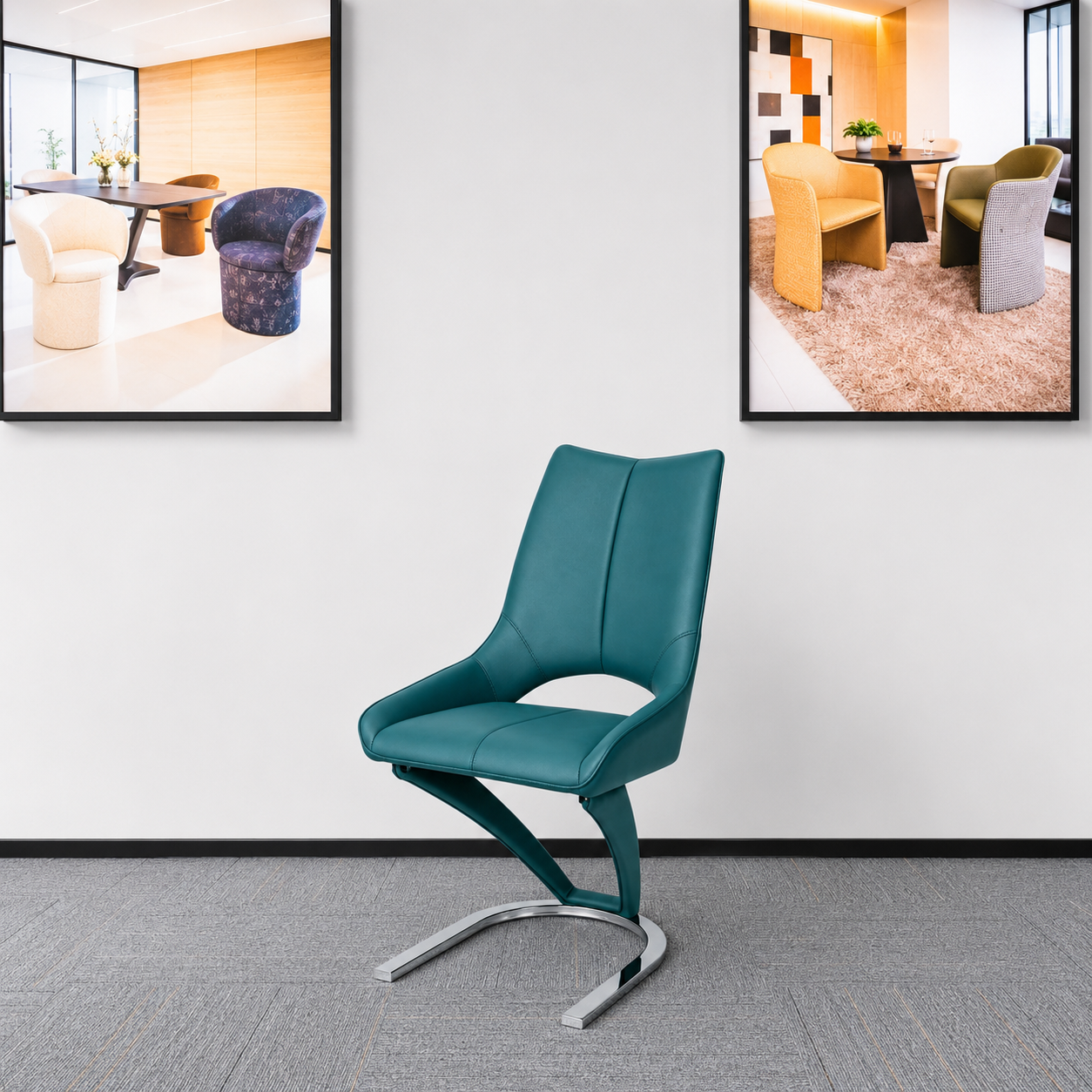 CF-1689 Modern Real Leather Dining Chair for Wholesale Furniture Projects | ComfPlus Furnishing