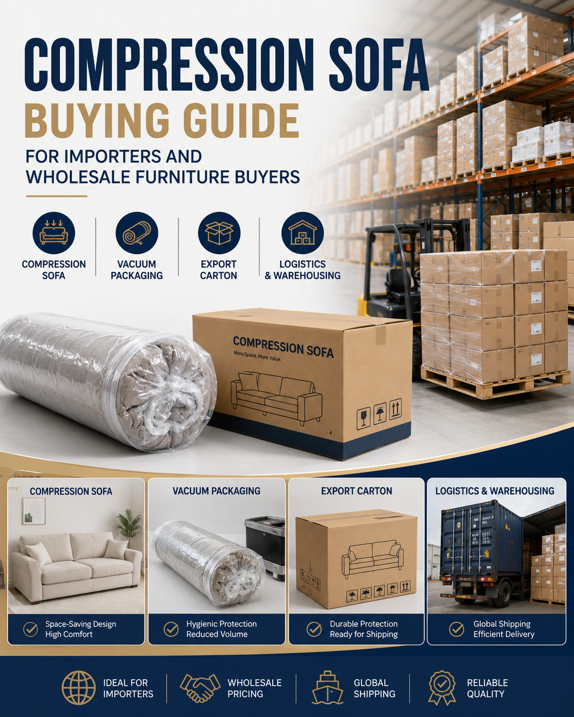 H-021 Cadeirão de lazer dobrável e comprimido para apartamentos e hotéis | ComfPlus