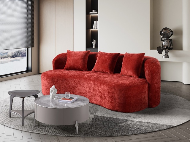 H-028 Modern Curved Leisure Compression Sofa for Wholesale Furniture Projects | ComfPlus Furnishing