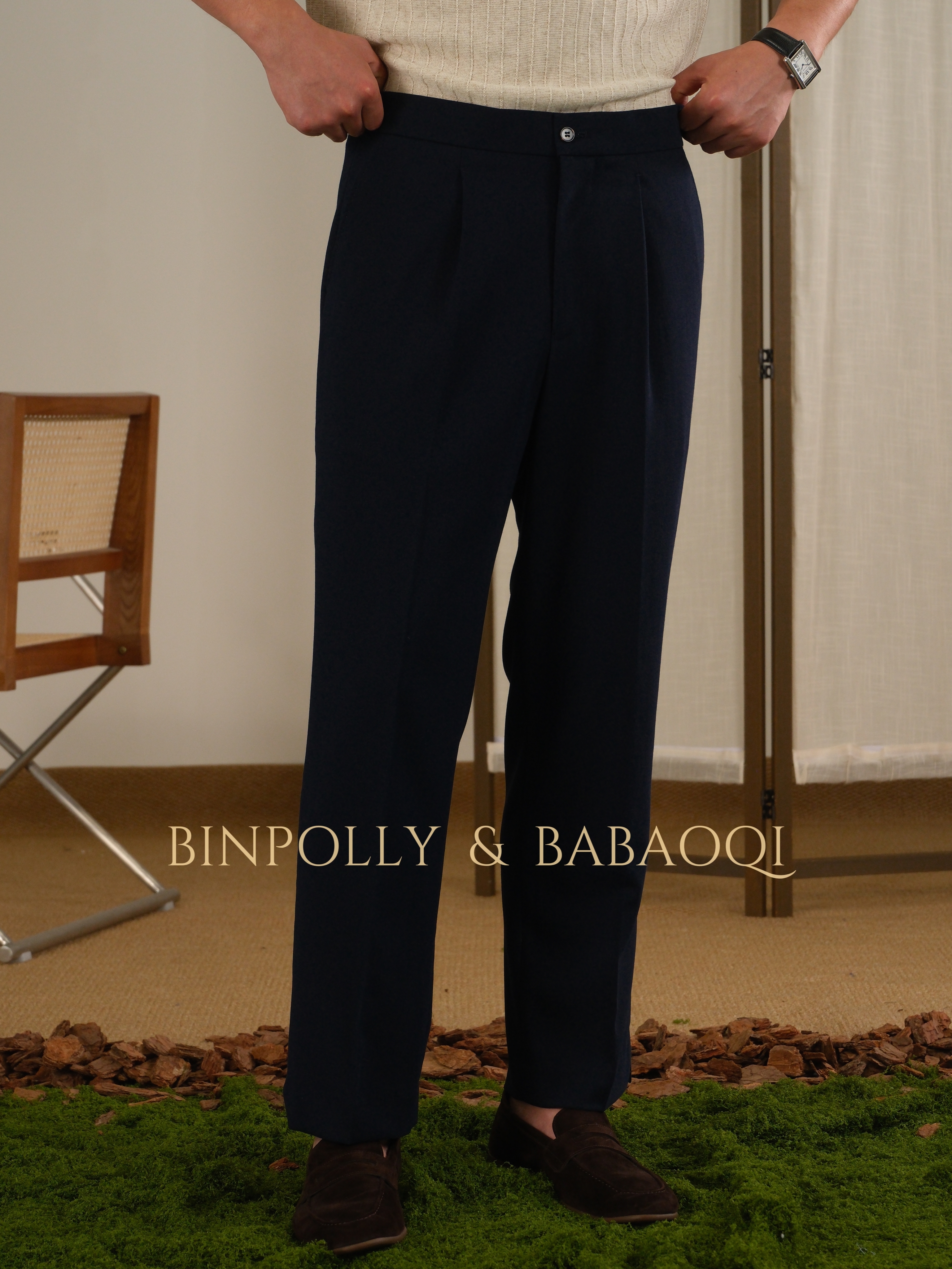 BABAOQI - Men's Harrington Jacket & Trousers Set