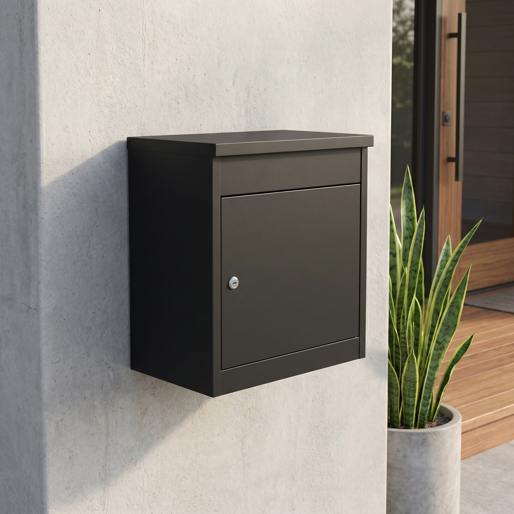 Heavy-Duty Anti-Theft Wall-Mounted Drop Box for Packages,MY SHOP,Heavy-Duty Anti-Theft Wall-Mounted Drop Box for Packages