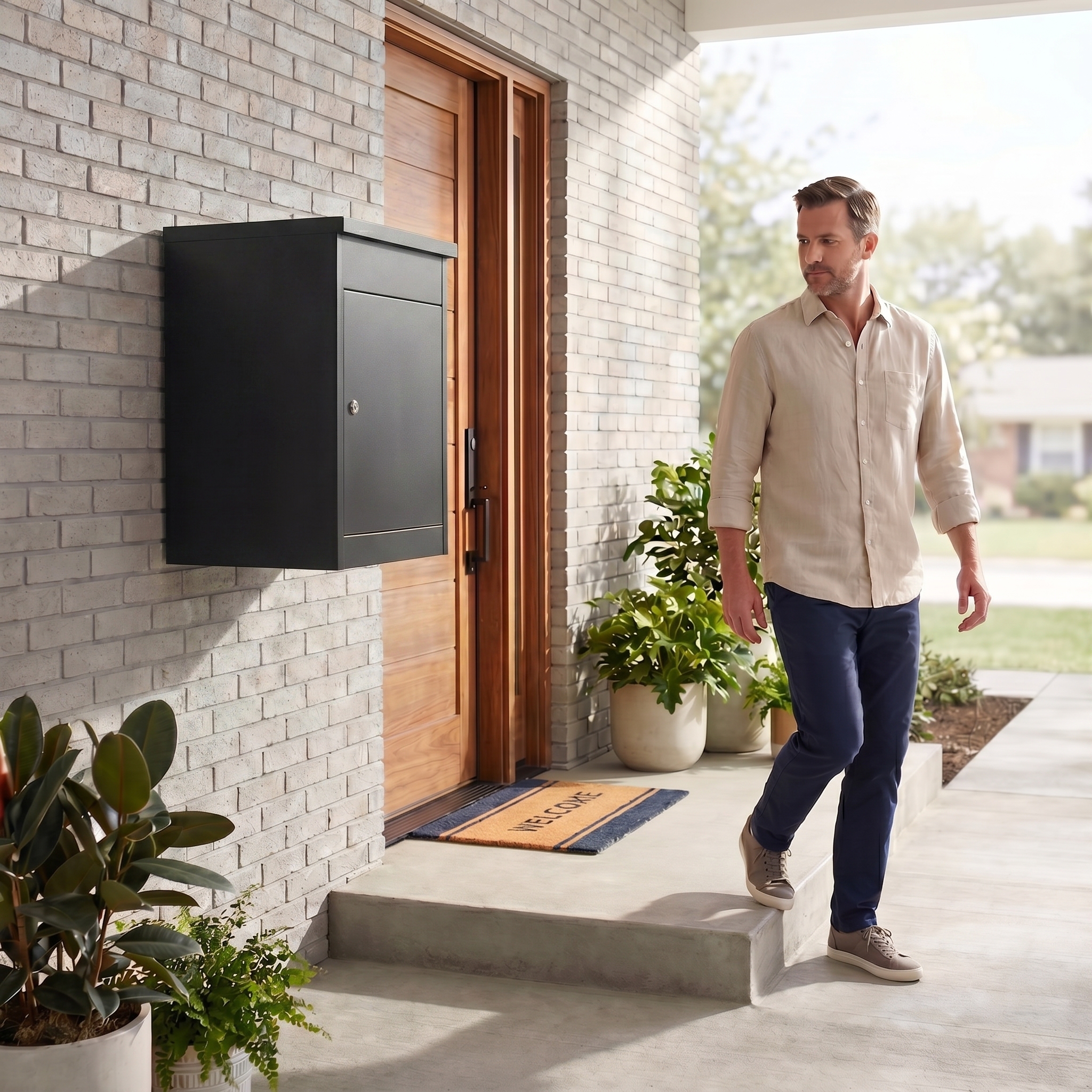Heavy-Duty Anti-Theft Wall-Mounted Drop Box for Packages,MY SHOP,Heavy-Duty Anti-Theft Wall-Mounted Drop Box for Packages