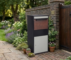 Modern Heavy-Duty Freestanding Parcel Box with Secure Drop Slot,MY SHOP,Modern Heavy-Duty Freestanding Parcel Box with Secure Drop Slot