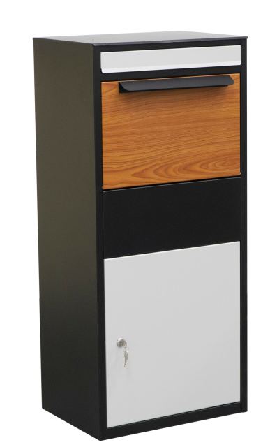 Modern Heavy-Duty Freestanding Parcel Box with Secure Drop Slot,MY SHOP,Modern Heavy-Duty Freestanding Parcel Box with Secure Drop Slot