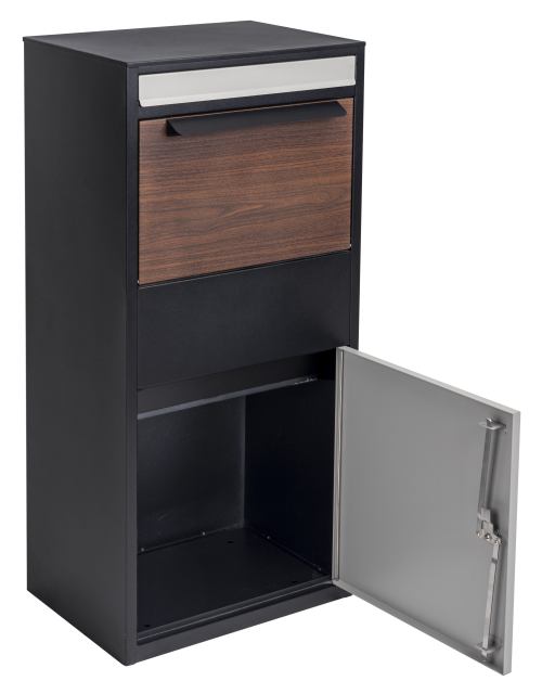 Modern Heavy-Duty Freestanding Parcel Box with Secure Drop Slot,MY SHOP,Modern Heavy-Duty Freestanding Parcel Box with Secure Drop Slot