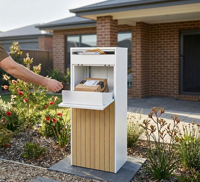 Premium Wood-Look Parcel Delivery Box,MY SHOP,Premium Wood-Look Parcel Delivery Box