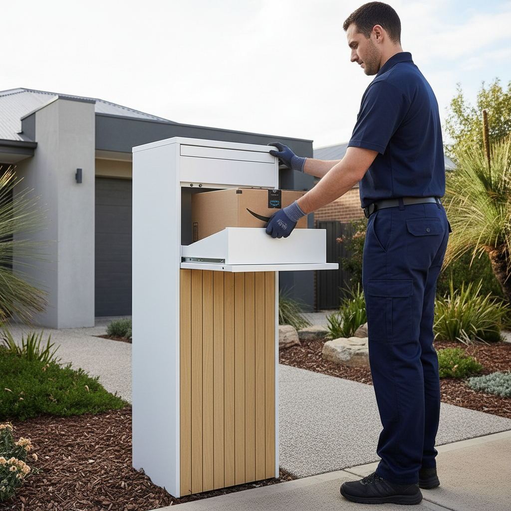 Premium Wood-Look Parcel Delivery Box,MY SHOP,Premium Wood-Look Parcel Delivery Box