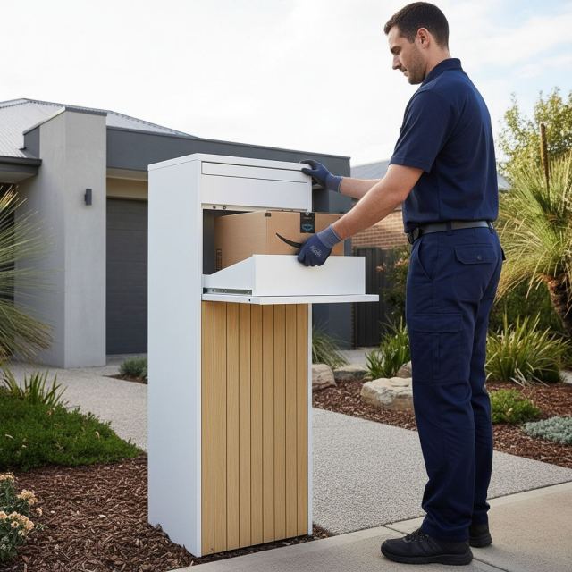 Premium Wood-Look Parcel Delivery Box,MY SHOP,Premium Wood-Look Parcel Delivery Box
