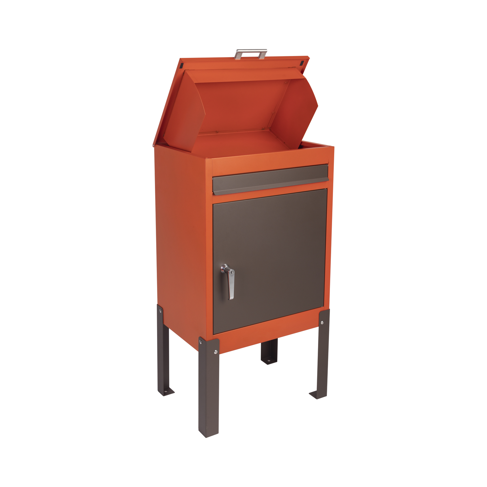 Modern Minimalist Outdoor Mail & Parcel Box,Winland,High-Quality Galvanized Steel Outdoor Parcel Locker: A Modern Home Security Choice