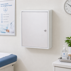 Wall-Mounted Lockable Medicine Cabinet with Galvanized Steel Body,Winland,Wall-Mounted Lockable Medicine Cabinet with Galvanized Steel Body