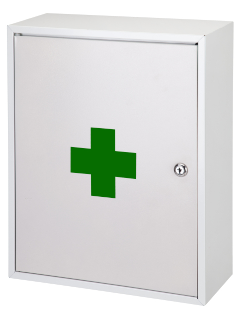 Wall-Mounted Lockable Medicine Cabinet with Galvanized Steel Body,Winland,Wall-Mounted Lockable Medicine Cabinet with Galvanized Steel Body