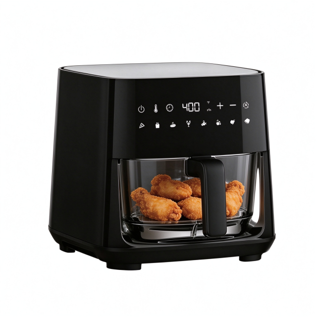 Hallsmart 4.5L Borosilicate Glass Pot Air Fryer, 1450W Digital Air Fryer,Hallsmart-The Best Rice Cooker Manufacturer,The Hallsmart Glass Pot Air Fryer